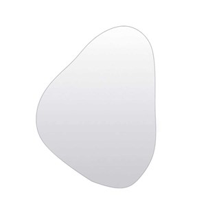 Miroir forme organique en verre clair à accrocher 2 sens d'orientation