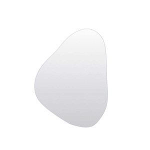 Miroir forme organique arrondie en verre clair à accrocher