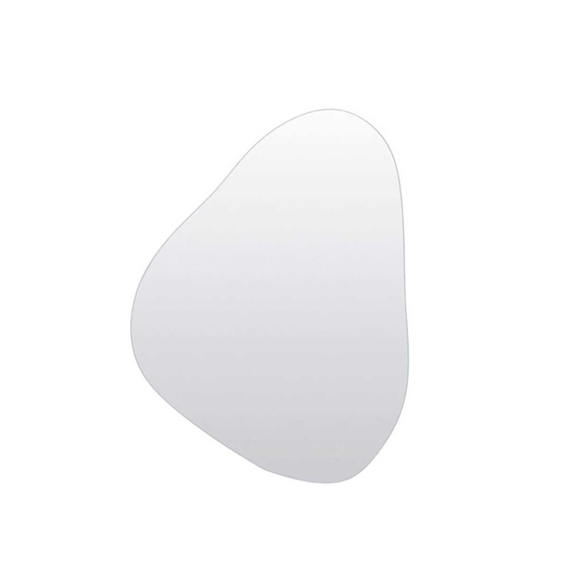 Miroir forme organique arrondie en verre clair à accrocher