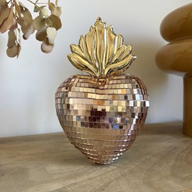 Déco à accrocher cœur disco ex-voto