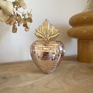 Déco à accrocher cœur disco ex-voto