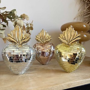 Déco à accrocher cœur disco ex-voto