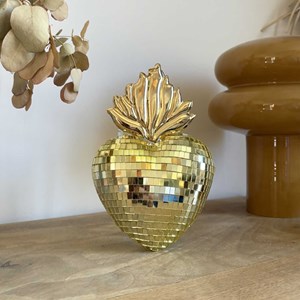 Déco à accrocher cœur disco ex-voto