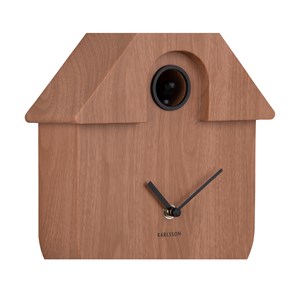 Horloge murale avec coucou bois foncé -