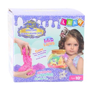 Kit de terrarium créatif à faire soi-même avec lampe led licorne blanche et télé