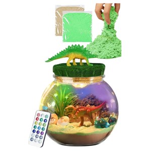 Kit créatif de terrarium dinosaure à monter soi-même avec lumière led et télécom