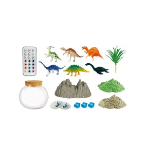 Kit créatif de terrarium dinosaure à monter soi-même avec lumière led et télécom