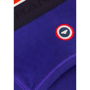 Slip bleu en coton avec cocarde XS