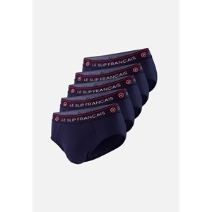 Lot de 5 slips bleu marine en coton XL
