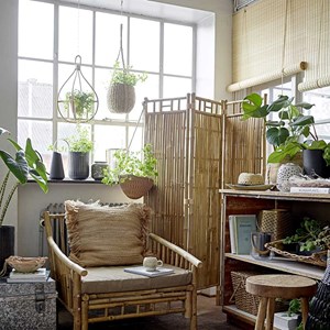 Panier cache pot à suspendre avec corde