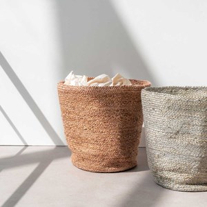 Panier ou cache pot coloris rose 100 %