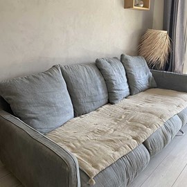 Edredon 2 faces lin naturel et coton