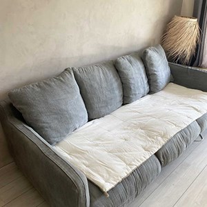 Edredon 2 faces lin naturel et coton