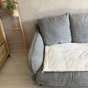 Edredon 2 faces lin naturel et coton