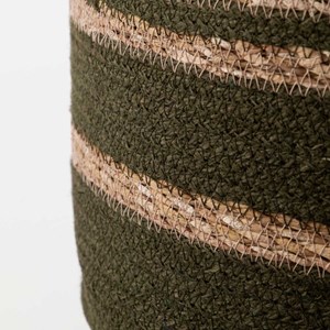 Panier de rangement en herbier et jute