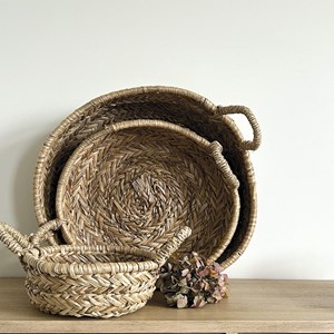 Set de 3 paniers en jonc de mer opjet