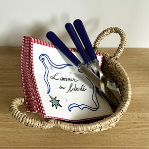 Set de 3 paniers en jonc de mer opjet