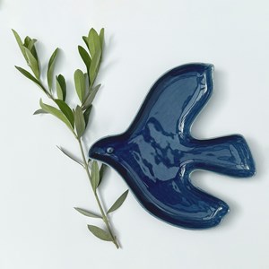 Coupelle ou vide poche oiseau bleu en