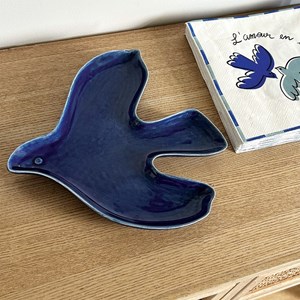 Coupelle ou vide poche oiseau bleu en