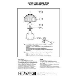 Lampe à poser madeleine verre et