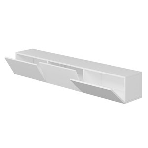 Pary meuble tv suspendu avec placards blanc 180cm