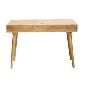 Bureau avec rangements 2 tiroirs bois manguier massif gravé l120 cm kaffir