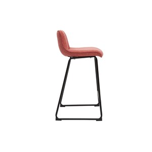 Tabourets de bar en tissu effet velours terracotta h65 cm (lot de 2) boost