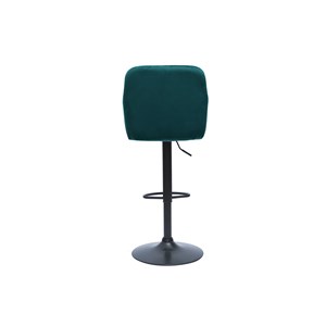 Tabourets de bar réglables en tissu velours bleu pétrole (lot de 2) amika