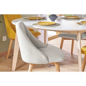 Chaises en tissu effet velours texturé gris clair (lot de 2) higgins