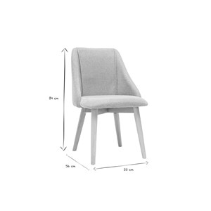 Chaises en tissu effet velours texturé gris clair (lot de 2) higgins
