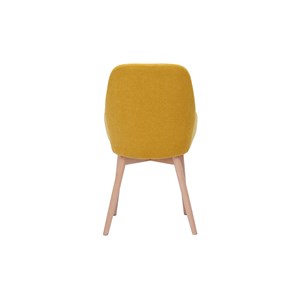 Fauteuils en tissu effet velours jaune moutarde (lot de 2) holo
