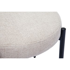 Tabouret bas empilable en tissu effet velours texturé beige h41 cm kiko