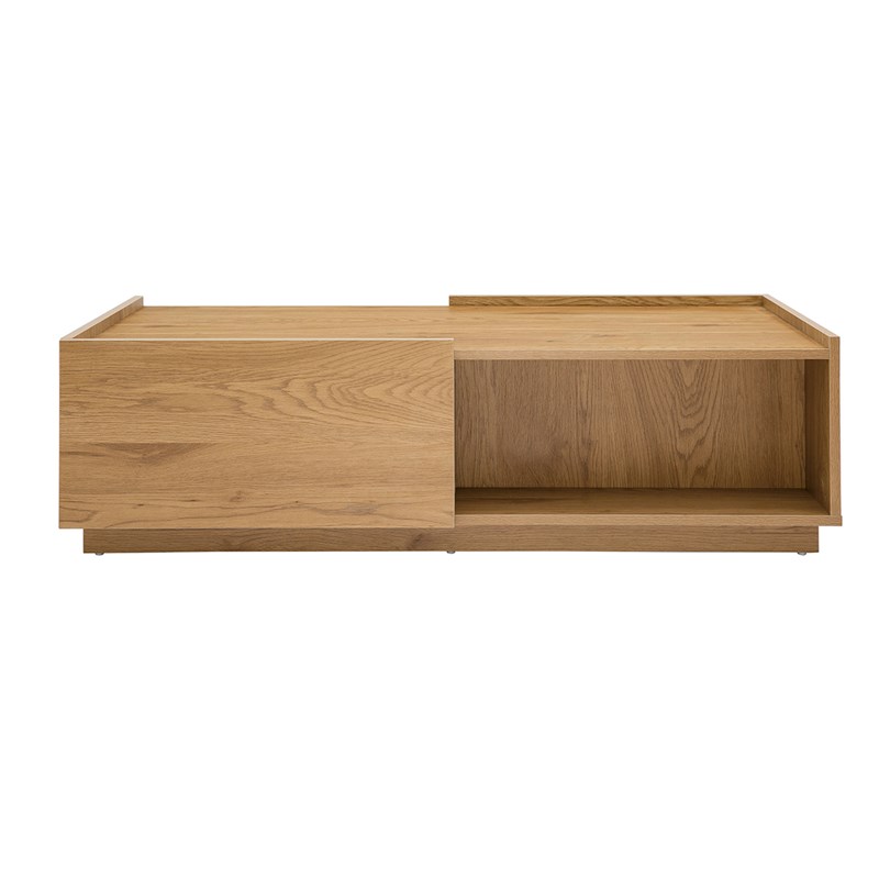 Table basse rectangulaire avec rangements 2 tiroirs finition bois l120 cm madero