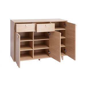 Meuble d'entrée - meuble de rangements finition bois l110 cm silvestre