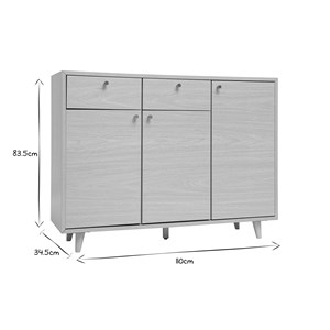 Meuble d'entrée - meuble de rangements finition bois l110 cm silvestre