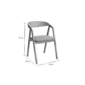 Chaises empilables en bois et tissu effet velours terre brûlée (lot de 2) lova