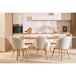 Chaises en tissu effet velours bleu canard et bois clair (lot de 2) vanity