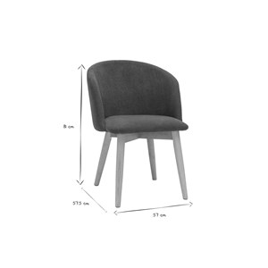 Chaises en tissu effet velours bleu canard et bois clair (lot de 2) vanity