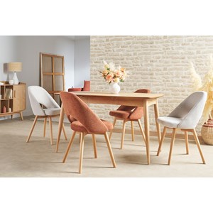 Chaises en tissu effet velours texturé terre brûlée (lot de 2) cosette