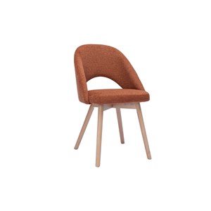 Chaises en tissu effet velours texturé terre brûlée (lot de 2) cosette