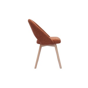 Chaises en tissu effet velours texturé terre brûlée (lot de 2) cosette