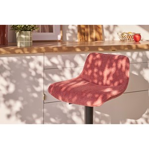 Tabourets de bar pivotants en tissu effet velours terracotta (lot de 2) boost