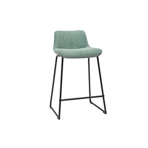 Tabourets de bar en tissu effet velours vert céladon h65 cm (lot de 2) boost