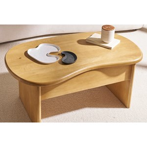 Table basse relevable haricot avec rangement en bois manguier l95 cm kokoa