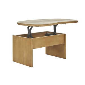 Table basse relevable haricot avec rangement en bois manguier l95 cm kokoa
