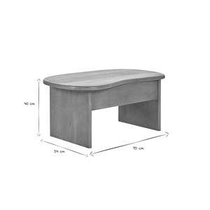 Table basse relevable haricot avec rangement en bois manguier l95 cm kokoa