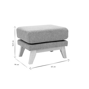 Pouf repose-pieds déhoussable en tissu effet velours texturé terracotta oslo