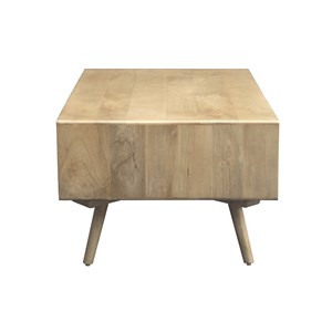 Table basse rectangulaire avec rangements en bois manguier massif l100 cm acange