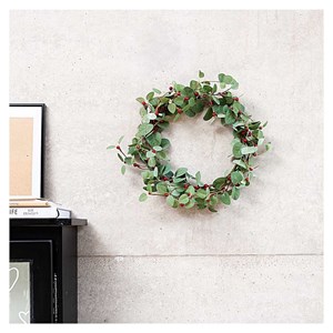 Couronne verte baies rouges