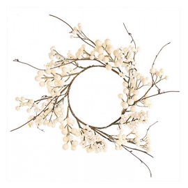 Couronne blanche baies blanches